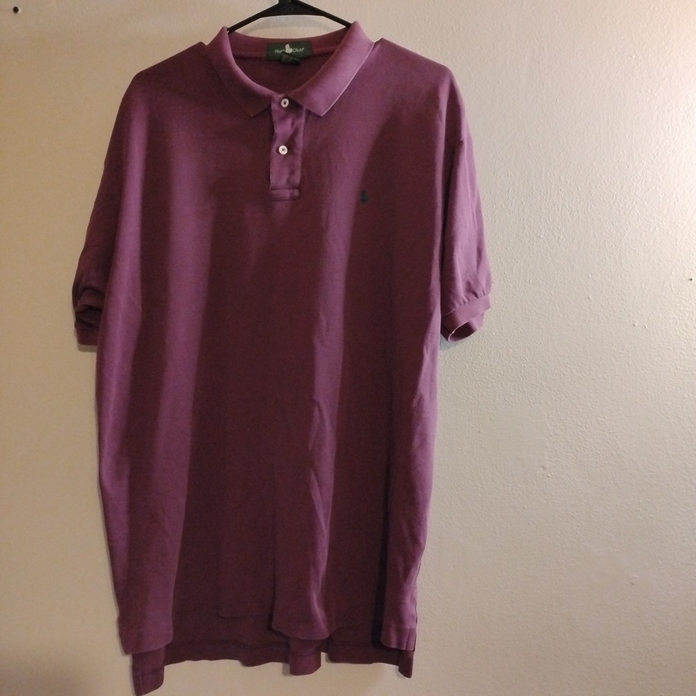 Hunt Club Purple Polo Shirt Men's Size L Short Sleeve Embroidered Logo - Picture 5 of 7